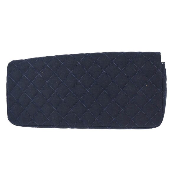 Chanel Navy Blue Quilted Leather Hampton CC WOC Clutch Bag  Chanel Navy Cotton Cruise Line Clutch Bag 194422